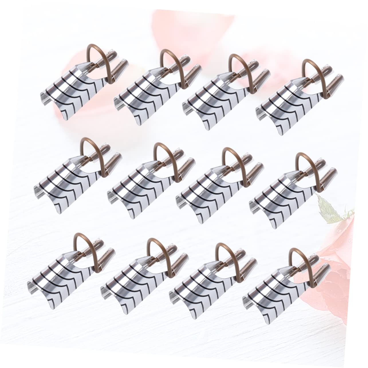 Professional Nail Beauty Tools 15pcs Aluminum Nail Extension Mold Tips for Nail Art Safe Material Reusable Design