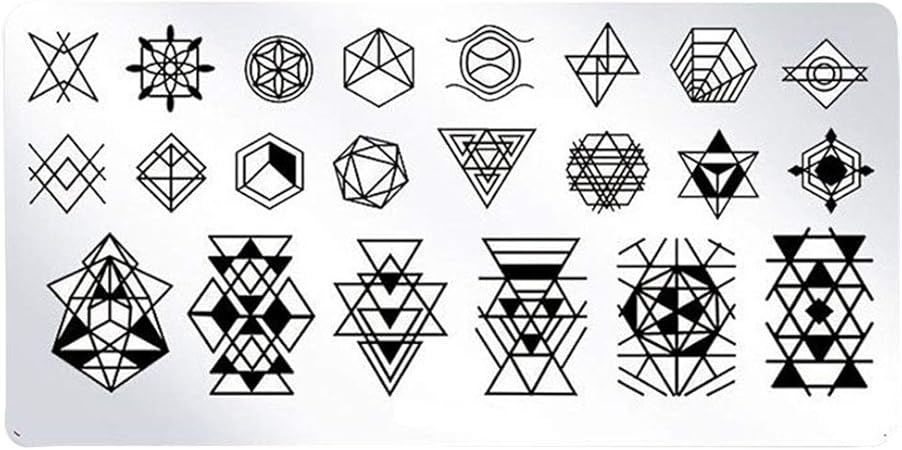 Amazon Digakdog ネイルイメージプレート 星 ハート 幾何学模様 スタンピングイメージプレート ネイルアートツール 家庭 ネイルサロン プレゼント 1枚 Digakdog ネイルスタンパー ステンシル 通販