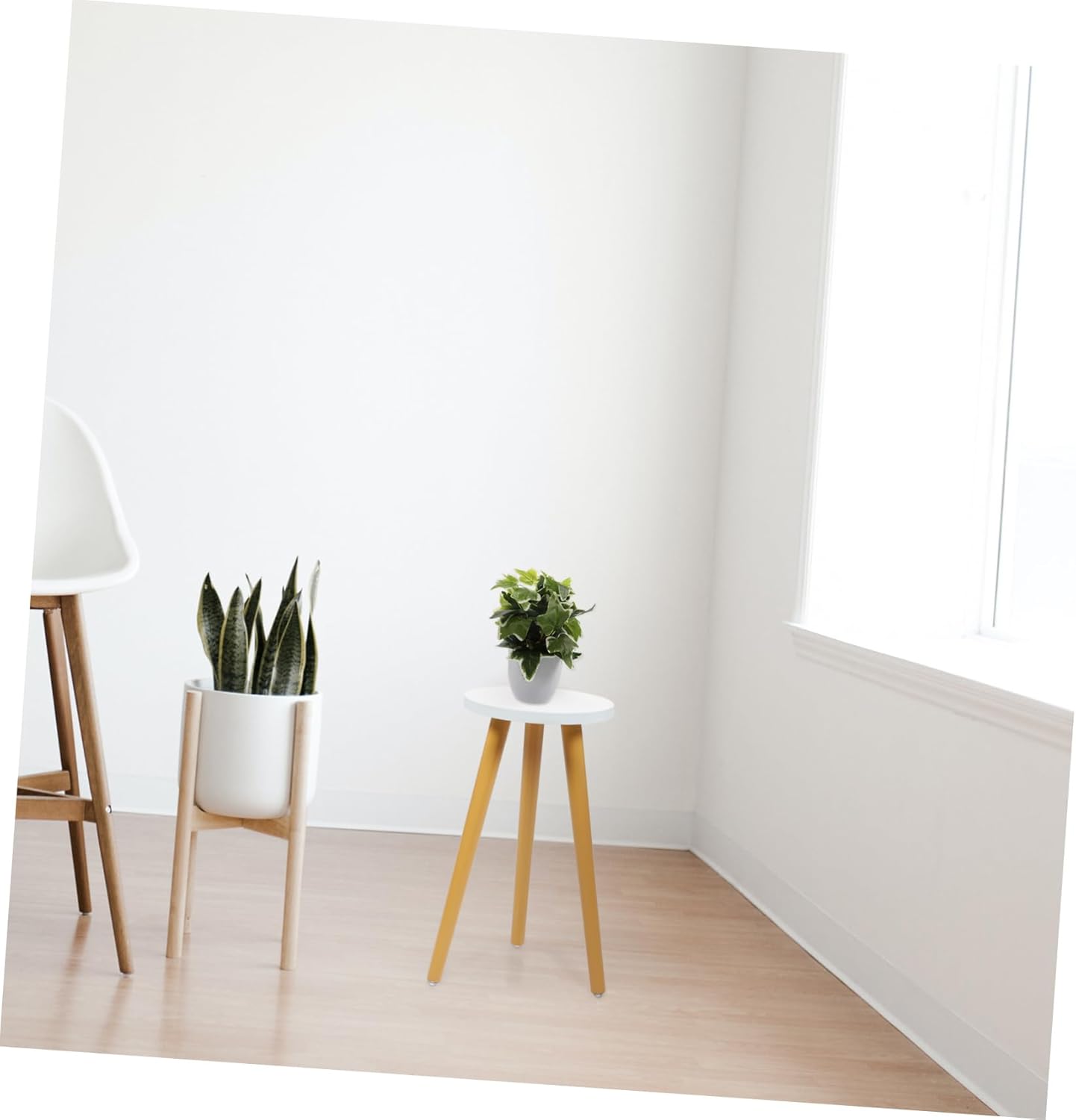 1Pc Wooden Plant Stand Wood Flower Pot Holder for Use Elegant Display Stool for Balcony Patio Home Decor Durable and Stylish Design