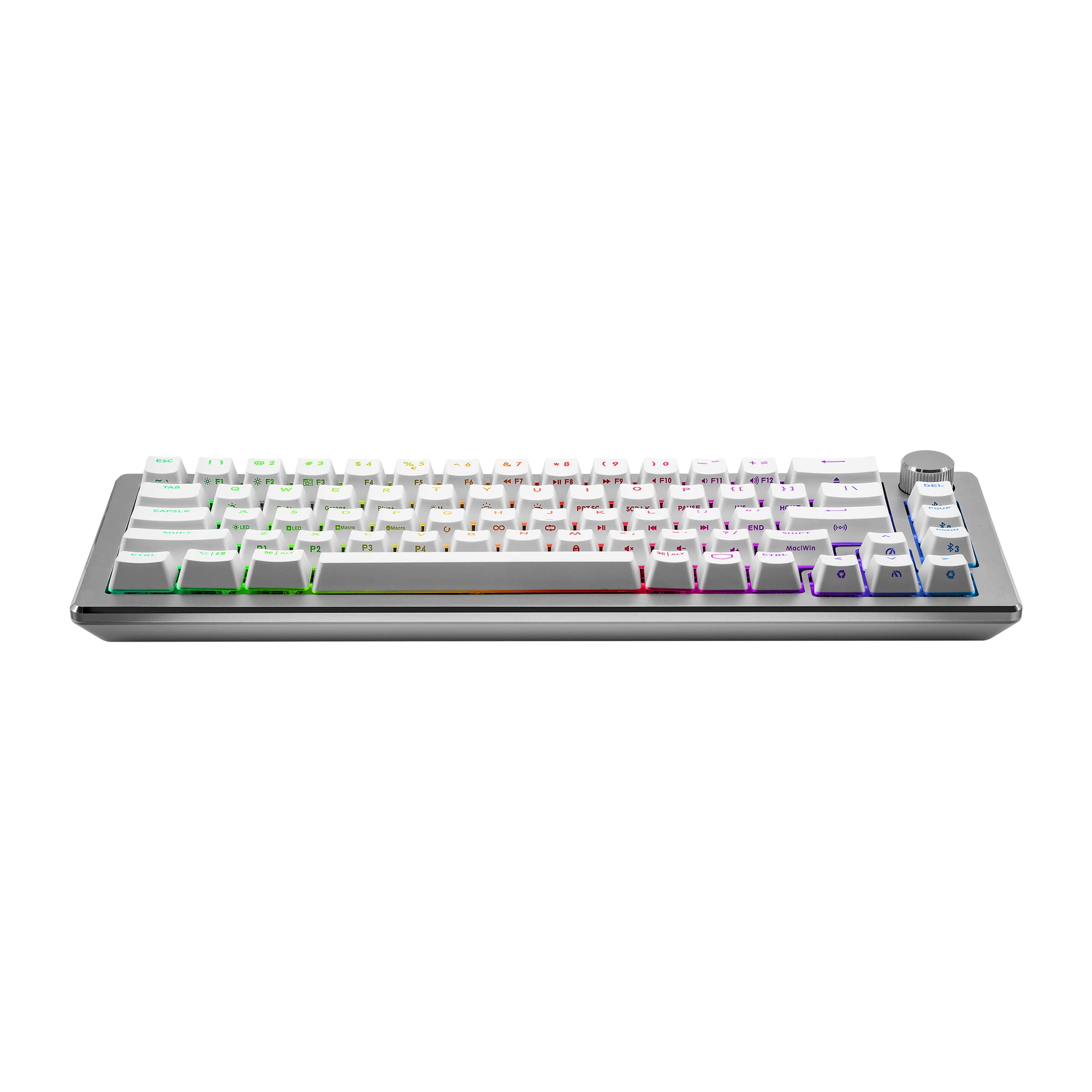 Cooler Master SK652 Teclado mecánico Completo para Juegos de Perfil bajo, interruptores Azules Clic, RGB Personalizable, diseño ergonómico, conectividad USB-C, Mac/Windows, QWERTY (SK-652-SKTL1-US)