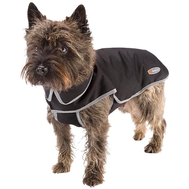 Cappottino per Cani Imbottito Antivento Impermeabile TECHNO 70, Riflettente, Collare incorporato