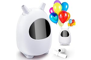 Electric Balloon Pump, Refillable Helium Tank | Portable Dual Nozzle Balloon Blower Machine