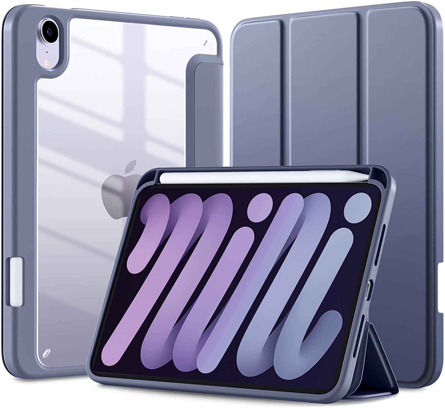SwooK Case for iPad Mini 6 Case/iPad Mini 6th Generation Case 2021 8.3 Inch with Pencil Holder, Hybrid Slim Clear Back Shell for iPad Mini 6 Case (Light Purple, Ipad Mini 6 8.3 inch) (B09LR2G4QL) Amazon Price History, Amazon Price Tracker