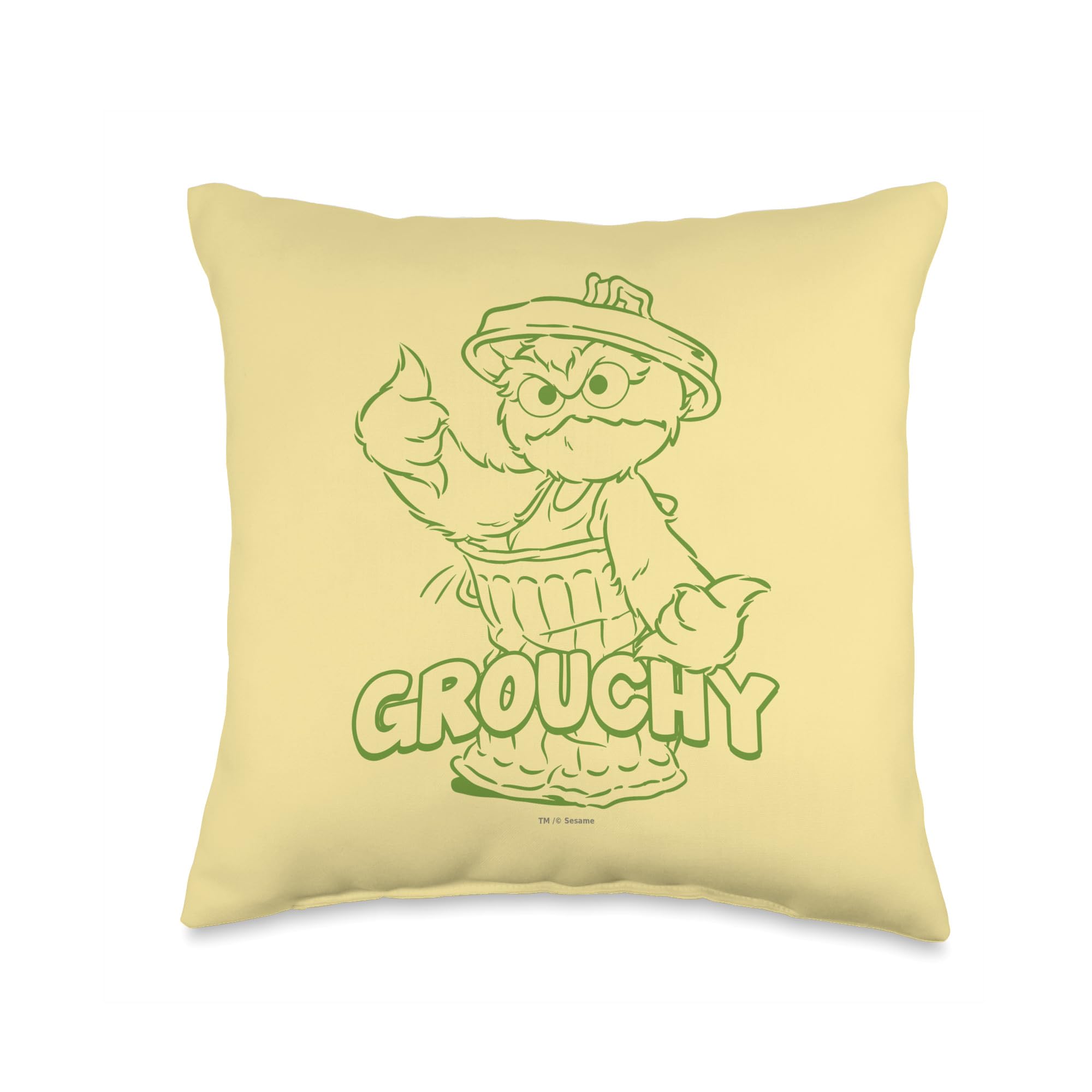 Coussin Sesame Street Oscar le Grouch 40x40 cm multicolore pour salon