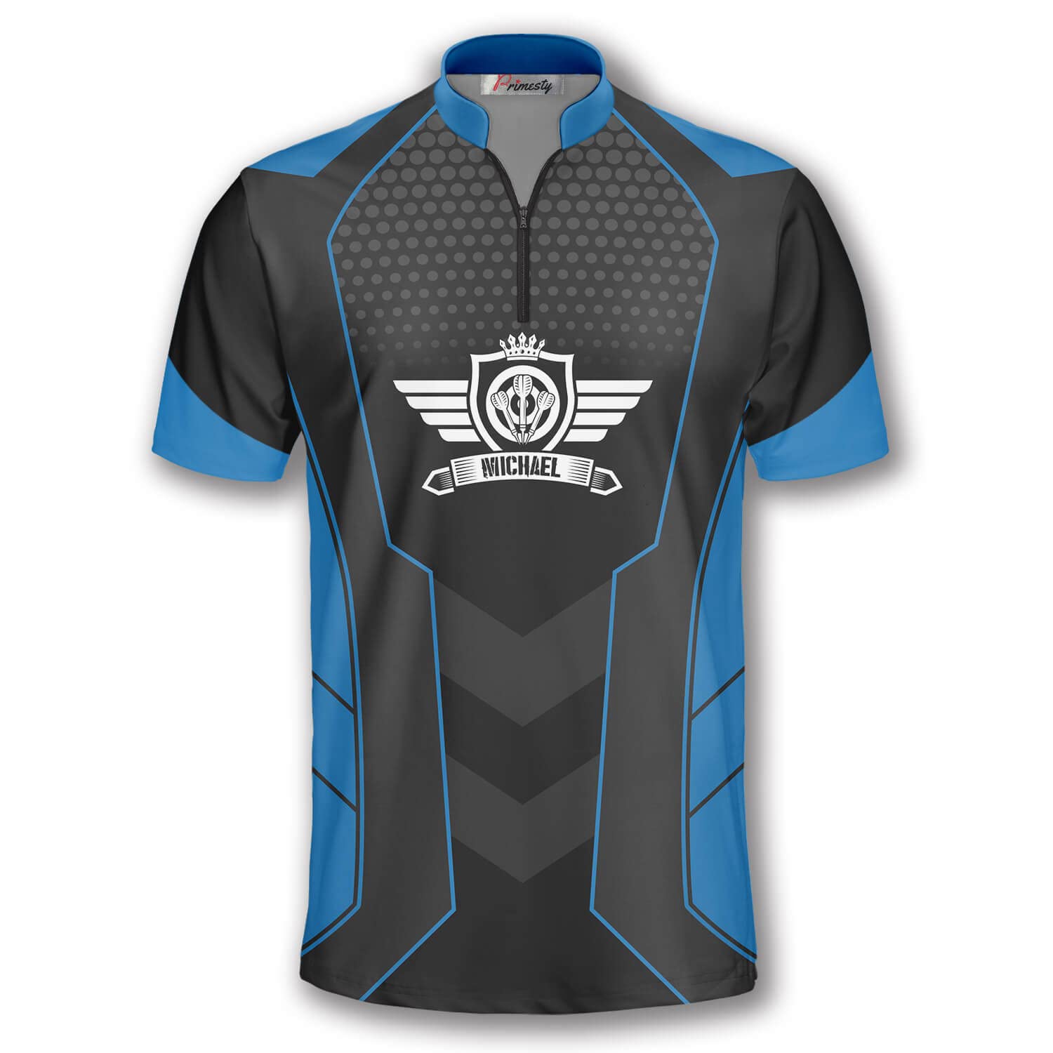 PRIMESTY Personalized Dart Jerseys for Men, Dye-Sublimated Custom Team Jerseys, Sash Collar, Size S-5XL