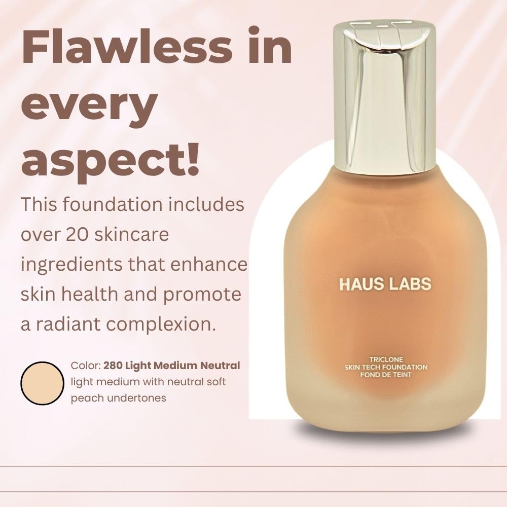Haus Labs Triclone Skin Tech Foundation - 280 Light Medium Neutral