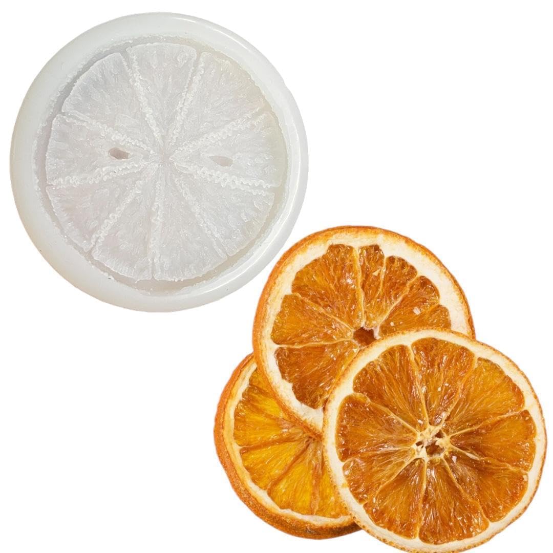 Orange Slice Full Silicone Mould for Candle Making Molds Fruit Shape Moulds for Candles Chocolate Cupcake Topping Cake Topper Decorations Dessert Mold (Small (ASM98-50))-image-36