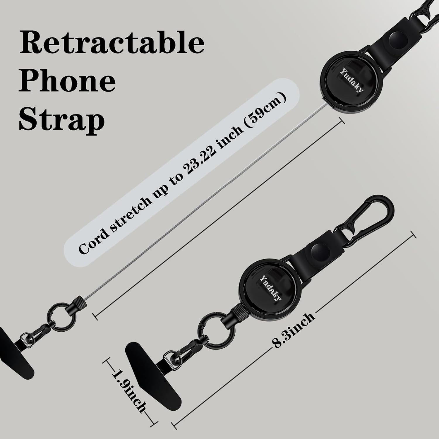 Anti-Theft Phone Strap, Retractable Steel Line Phone Lanyard with Tether Tab for Phone image 4