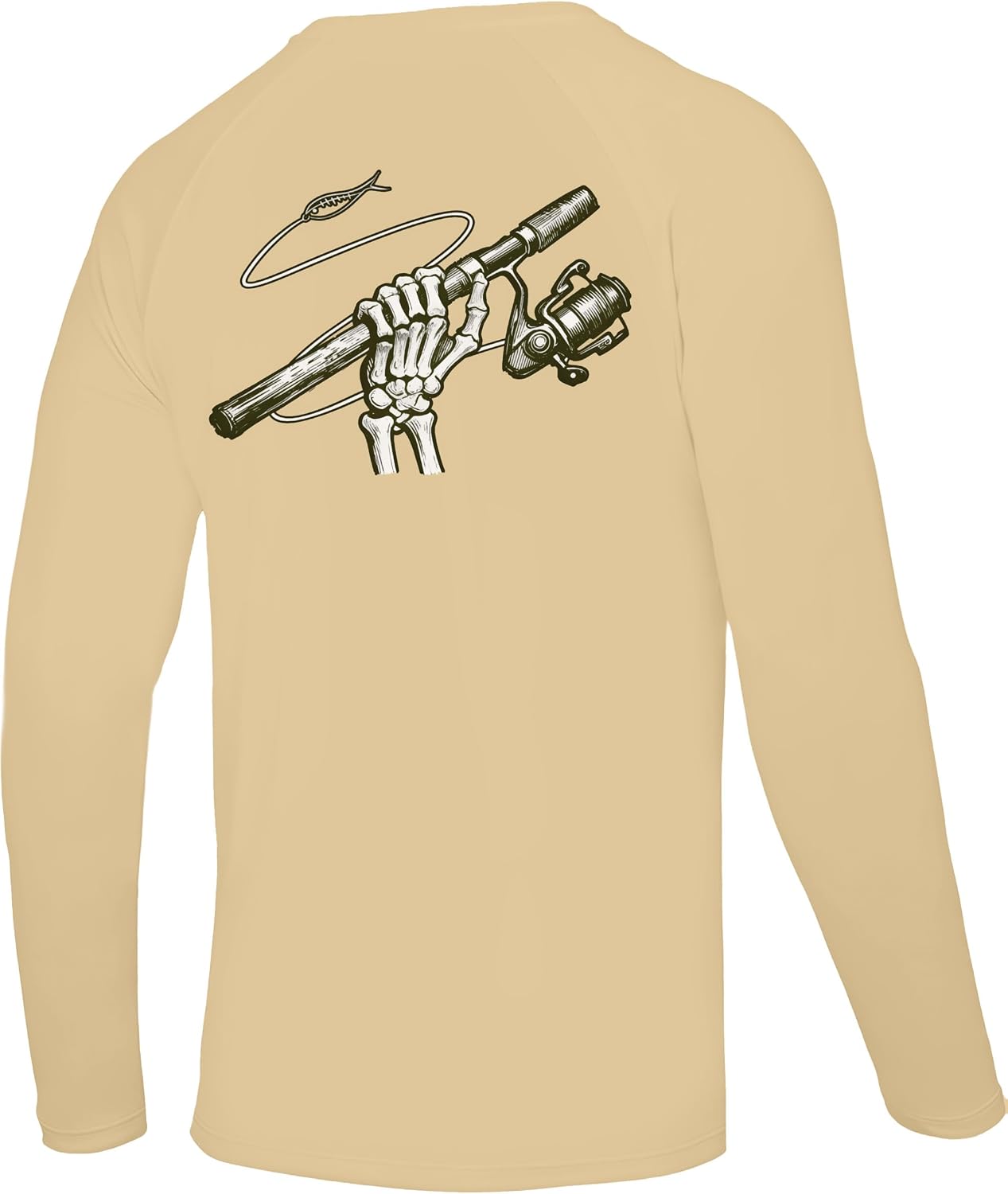 Men's UPF 50+ Fishing Shirt, Long Sleeve UV Protection Sun Shirt, Quick Dry Rash Guard Tee for Hiking Running
