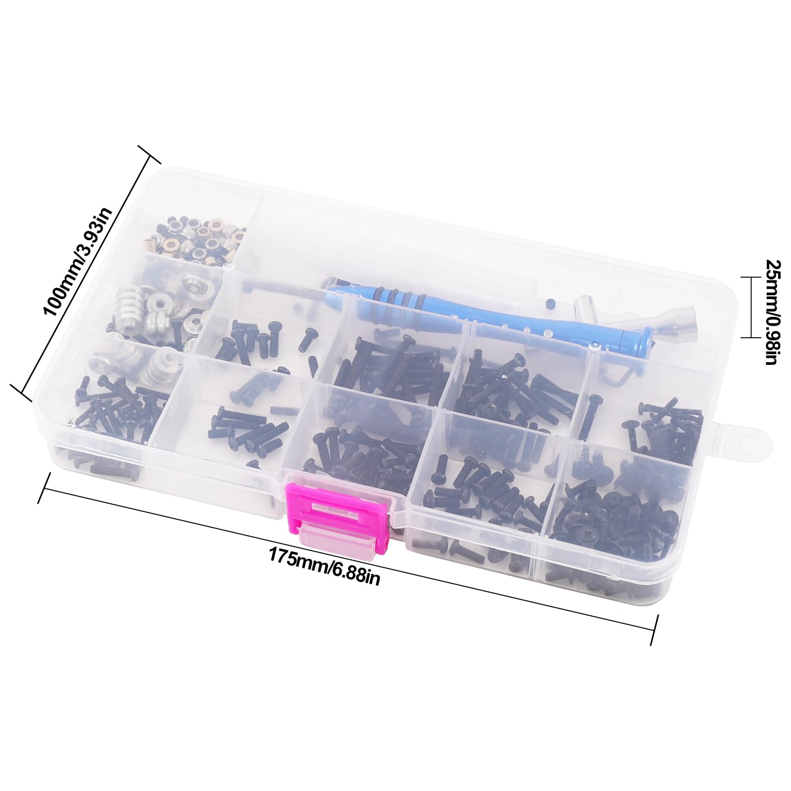 360PCS RC Screw Kit Universal RC Repair Tool Kit Hardware Fastene for 1/12 WPL C14 C24 C34 B1 B14 B24 B16 B36 MN D90 MN99S RC Car