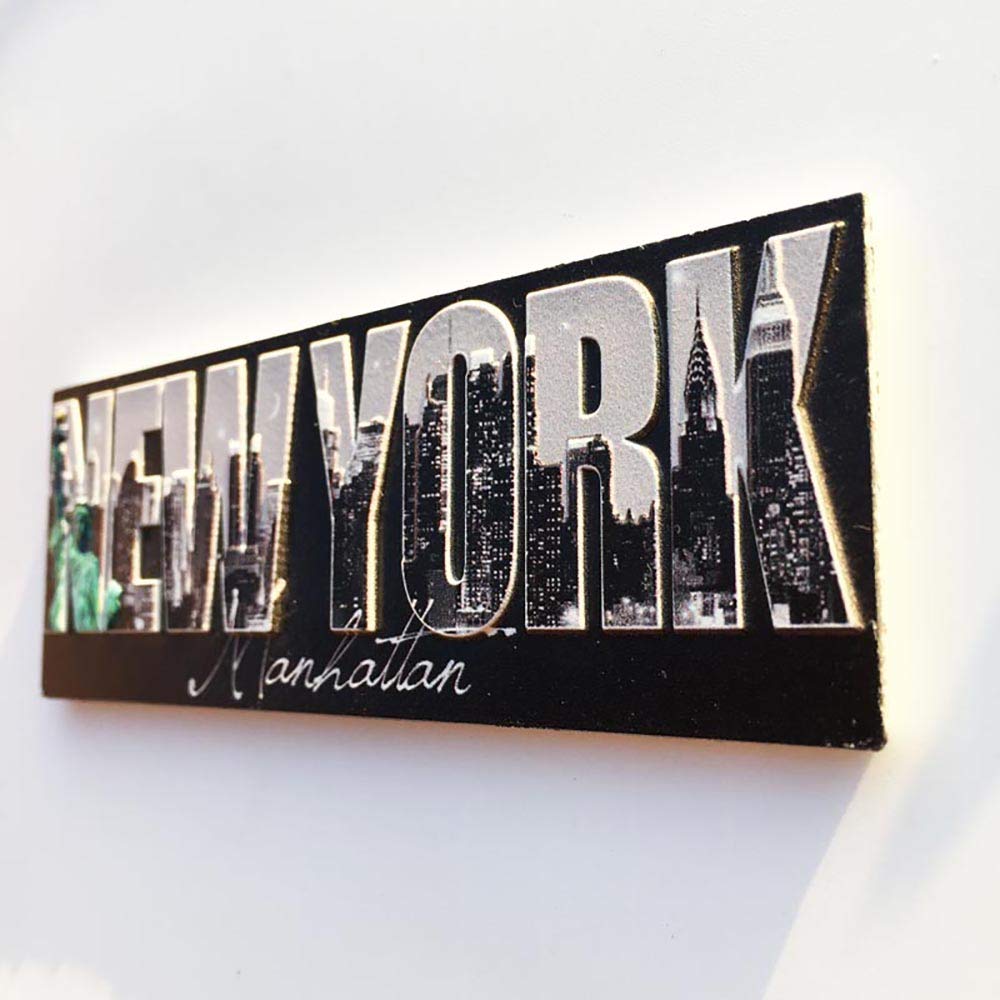 Luvart - Magneti per frigorifero New York, 12 unità, magnete per frigorifero New York, bandiera degli Stati Uniti, Statua della Libertà, adesivi magnetici per casa, ufficio, cucina