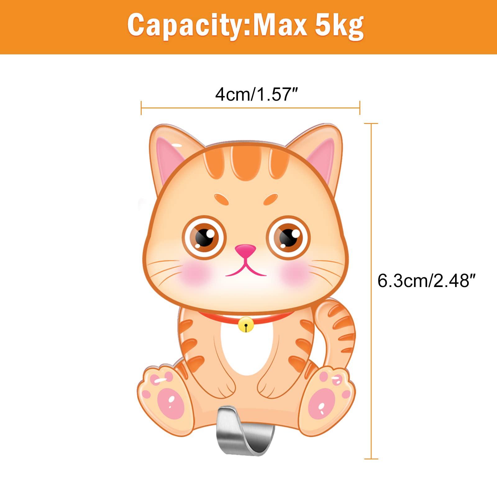 Ganci Adesivi A Forma Di Gufo - 4 Pezzi Impermeabili In Acciaio Inox Per Pareti - Foto 3