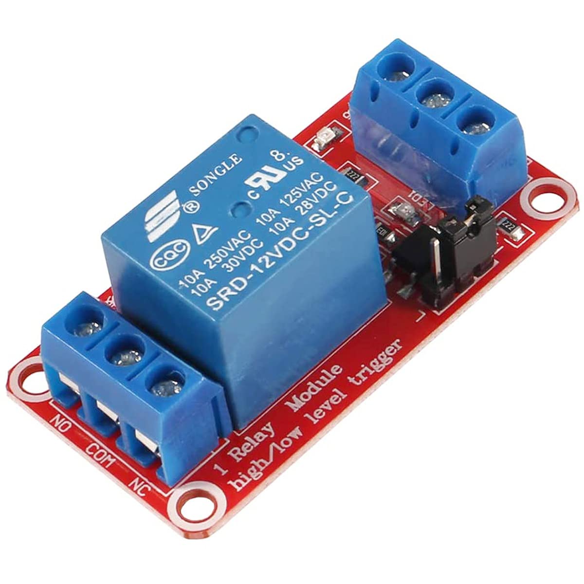 Youmile 5 pcs 12V 1 Channel Relay Module Opto-Isolated High or Low ...