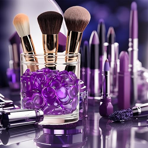 Miniatura 4 de 1200 piedras preciosas acrílicas de color morado brillante de 0.6 pulgadas para rellenos de jarrones, centros de mesa de boda de confeti de fiesta,