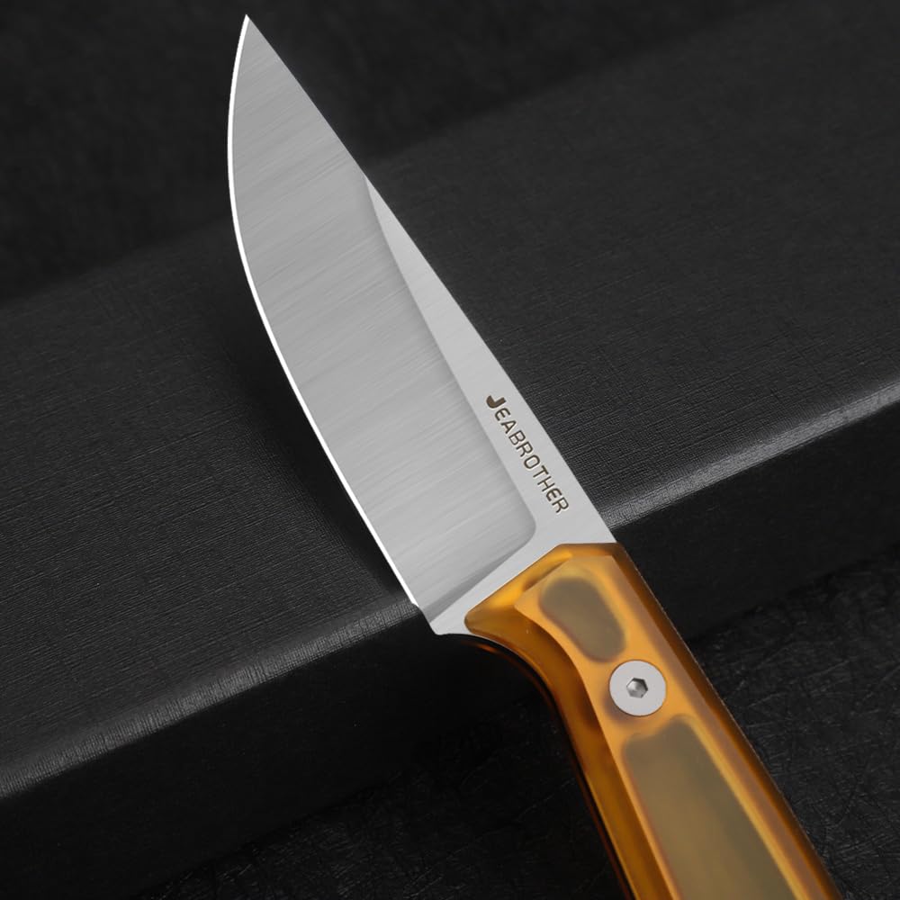 JEABROTHER Mehrzweckmesser mit Klinge aus 14C28N Stahl, Angelmesser, Obstmesser und Küchenmesser, Perfekt für Outdoor-Camping, Wandern und Täglichen Gebrauch (Modell B)