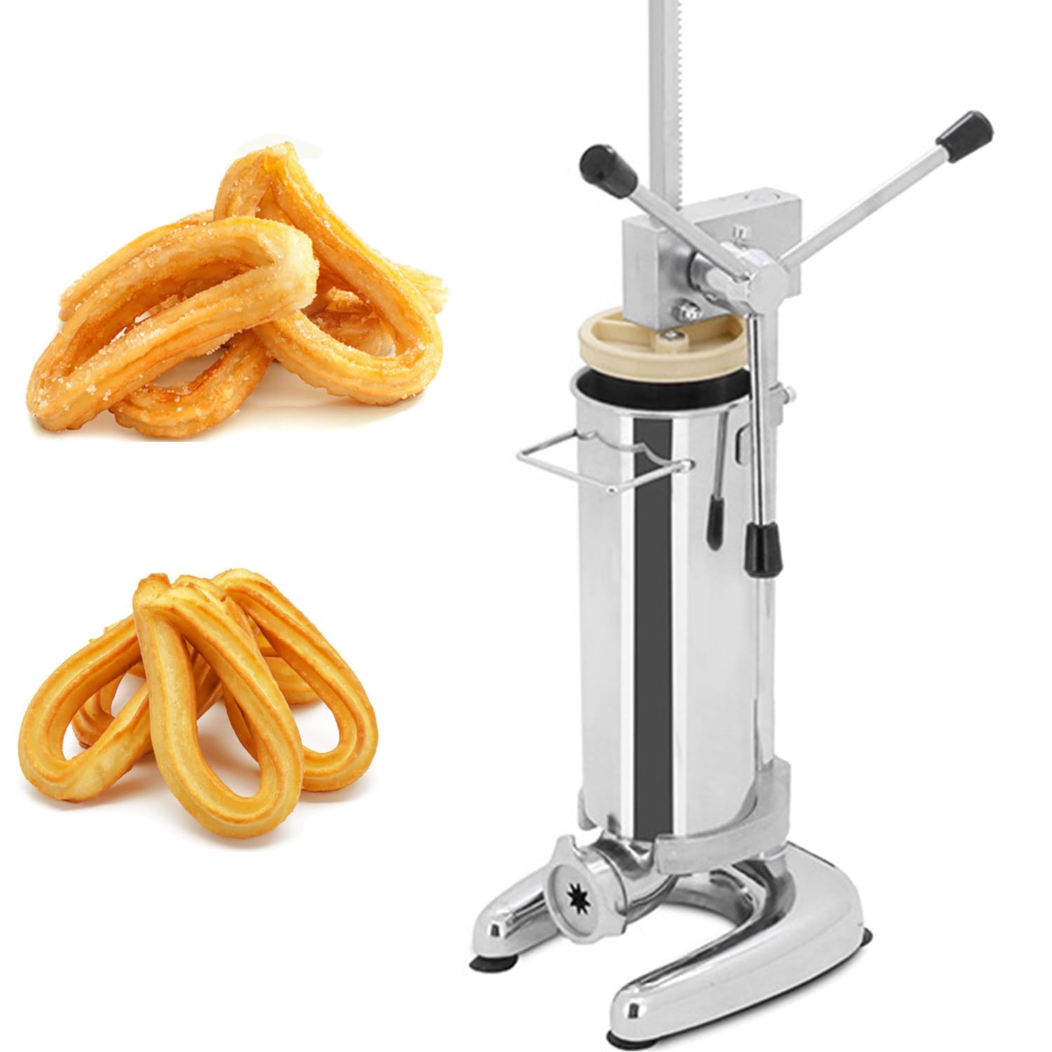 Churro Maker Machine,Latin Fruit Fryer,Vertical Manual Spanish Donuts 2L