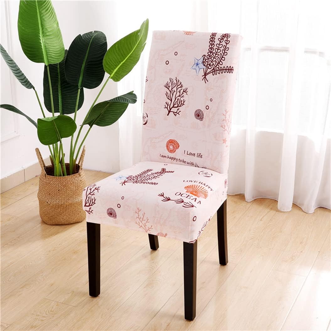 Stretch Chair Cover for Banquet Hotel Kitchen Elastic Fashion Printing Chair Slipcover Modern Removable Seat Cases