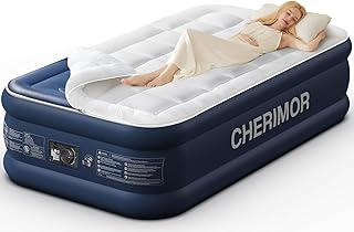 Twin Raised Air Mattress with Built-in Pump