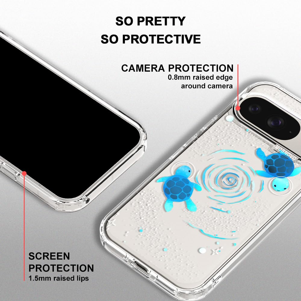 MOSNOVO Case for Google Pixel 10 & Pixel 10 Pro, [Buffertech 6.6ft Military-Grade Drop Protection] [Anti Peel Off Tech] Clear TPU Bumper Phone Case Cover Design - Cute Cherry — view 152