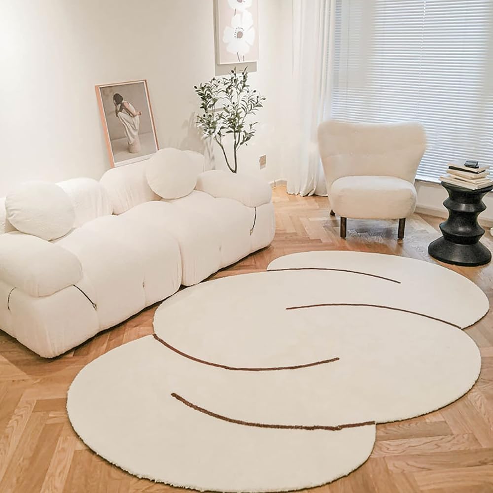 Tapis de sol irrégulier lavable pour protéger et décorer la chambre et le salon