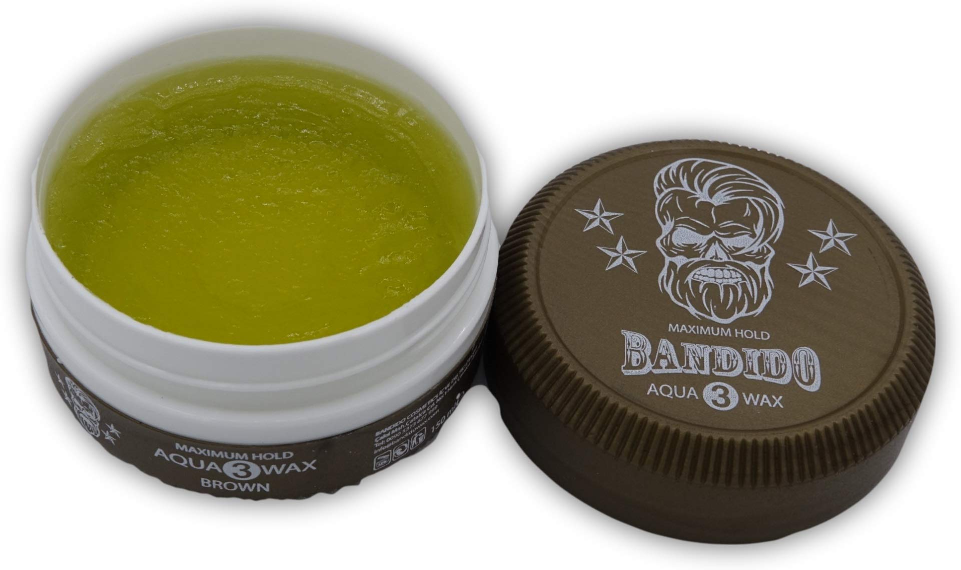 Bandido Aqua Hair Wax Nr.1-8 Matt Fiber Haarwachs Haar Styling Wachs Herren Haargel 150ml Gel Wax Haarwax Matte Look natürliches aussehen Starker Halt für jedes Styling Friseur bedarf (6x, Nr.3)