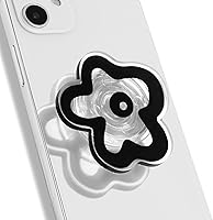 Vista 1 de OnTheGrip Lindo Diseño Transparente en Forma de Flor de Margarita Soporte de Teléfono Móvil Plegable Multifuncional para Smartphone, Tablet