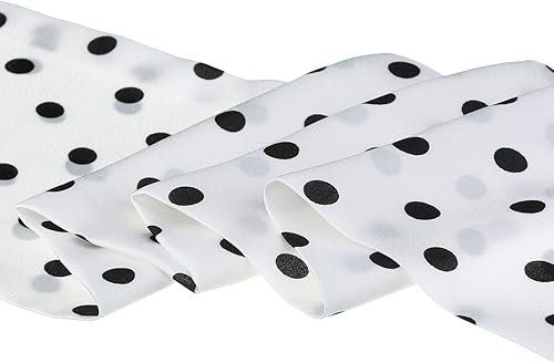 Miniatura 4 de Allegra K Bufandas para el cuello de bufanda de lunares retro retro para mujer, banda larga para el pelo