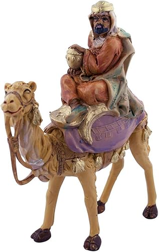 Miniatura 4 de VILLAGE GIFT IMPORTERS Colección de Natividad de Navidad de 5" Three Wise Men Bundle Three Kings with Camels Pintado a mano y fabricado en Italia