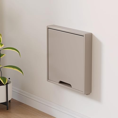 Miniatura 4 de GraceNook Silla plegable para montar en la pared, taburete invisible para cambiar zapatos, taburete plegable de entrada, taburete oculto para