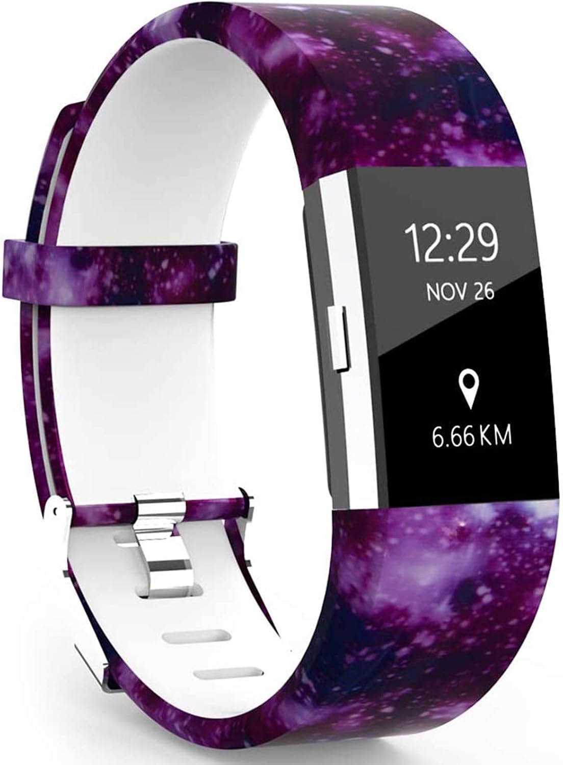 TreasureMax Compatible with Fitbit Charge 2 Bands for Women/Men,Silicone Fadeless Pattern Printed Replacement Floral Bands for Fitbit Charge 2 HR Wristbands