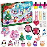 JOYIN 2024 Advent Calendar Kids Christmas 24 Days Countdown Calendar Toys for Girls with Little Figures Make Up Set for Kids Christmas Party Favor Gifts