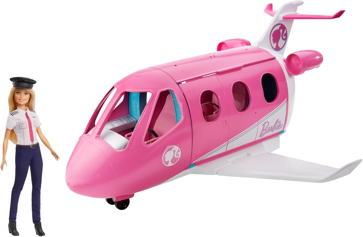Barbie Dreamplane Transforming Playset with Doll and 15+ Travel-Themed Pieces