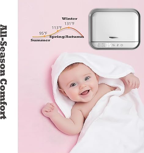 Miniatura 6 de Calentador de toallitas, dispensador de calentador de toallitas para bebés, contenedor de gran capacidad con luz nocturna, pantalla de temperatura