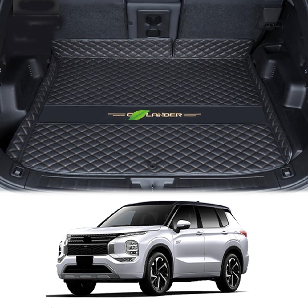 Mitsubishi Outlander OUTLANDER Cargo Mat, 3rd Generation (December 2021 - Present), PHEV GN0W, 5 Seater Design, Trunk Mat, Luggage Mat, XPE Leather, Stain Prevention, Anti-Slip,