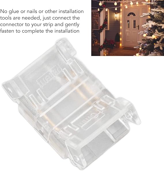 Quick Connection LED Strip Connectors Easy Install for Party Warehouse Factory 10mm 10 Pcs [Energy Class A]