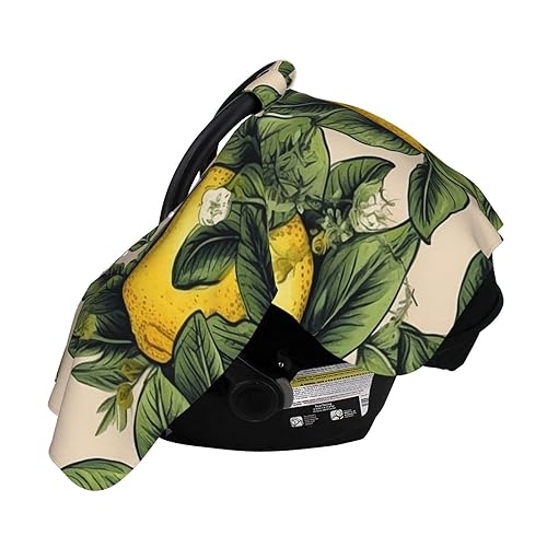 Miniatura 3 de Baby Car Seat Canopy Cover for Mom, Soft Breathable Nursing Breastfeeding Covers Multi Use Stroller Sun Shade Newborn Shower GiftLemon