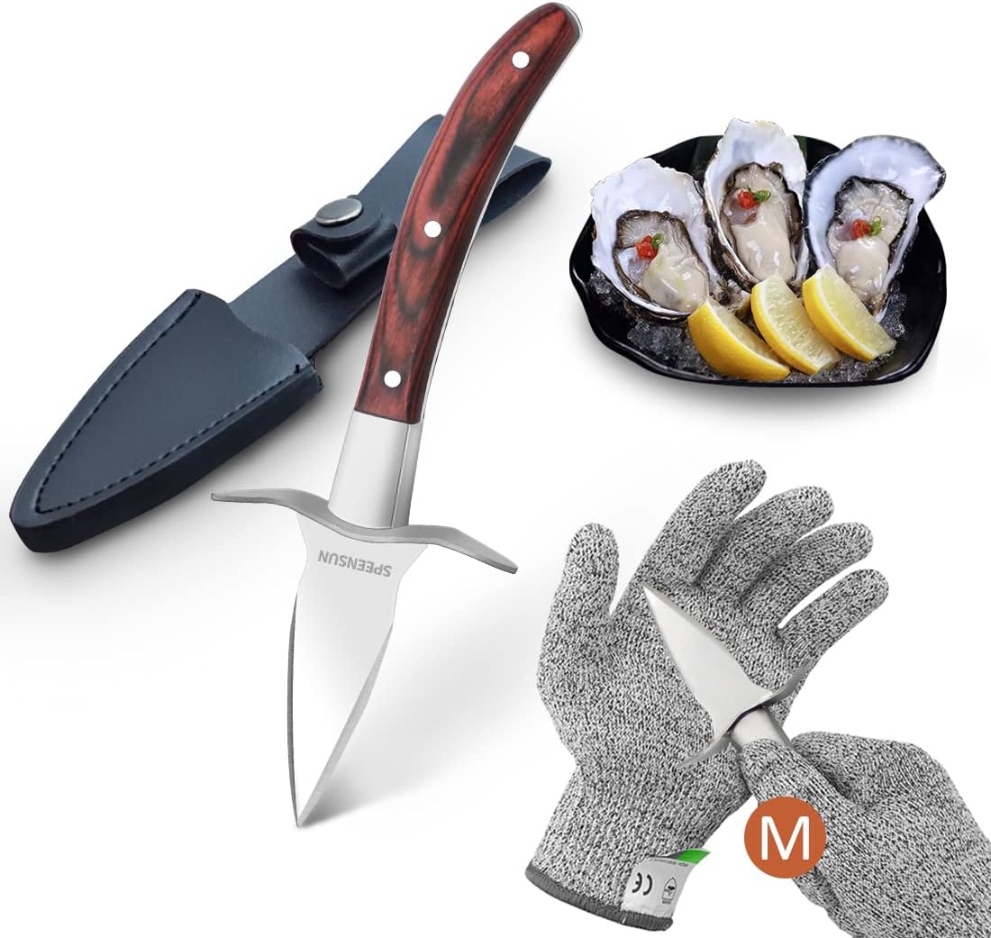 WENDOM Oyster Knife Shucker Set Oyster Shucking Knife and