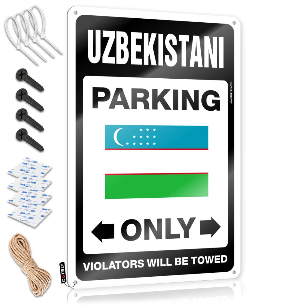 Boys Bedroom Accessories Inappropriate Poster - Uzbekistani Parking Only Rustic Wall Art Soft Area Easy Hang For Shed(30X40CM)