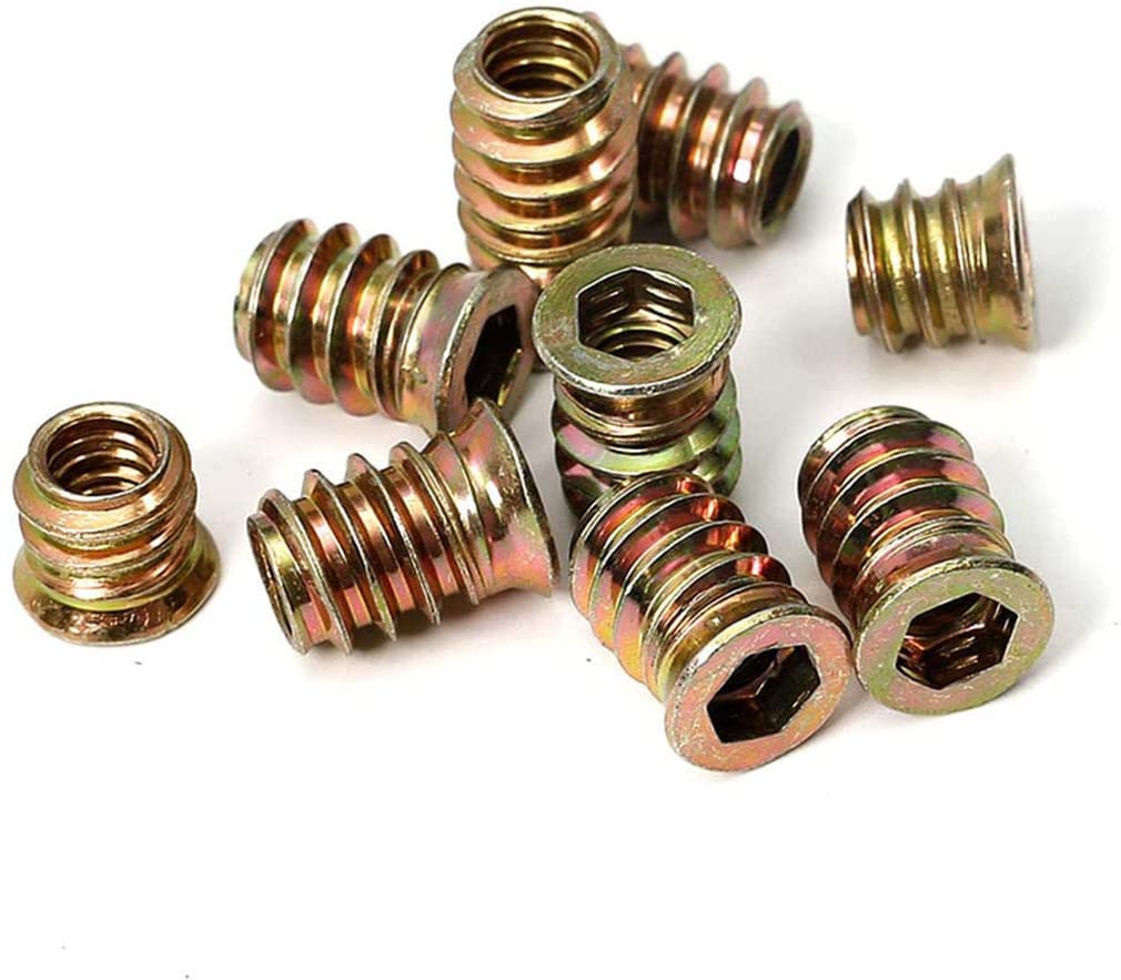 Tornillos Y Tuercas Para Madera - Juego De 12 Unidades M6x30 Mm Con Insertos Roscados - Incluye Llaves Allen - Para Muebles, Camas, Estanterías