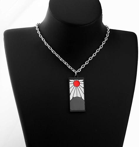 Miniatura 2 de FAADBUK Demon Anime Inspired Jewelry Tanjiro Necklace & Keychain Tanjirou Anime Cosplay Gifts