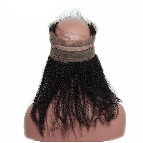 Miniatura 6 de Ruma 22.5 x 4 x 2" Pre de pelo rasgueadas 360 cierre frontal de encaje con 3 Bundles 4pcs Lot Brazilian Afro Kinky rizado cabello humano Weaves