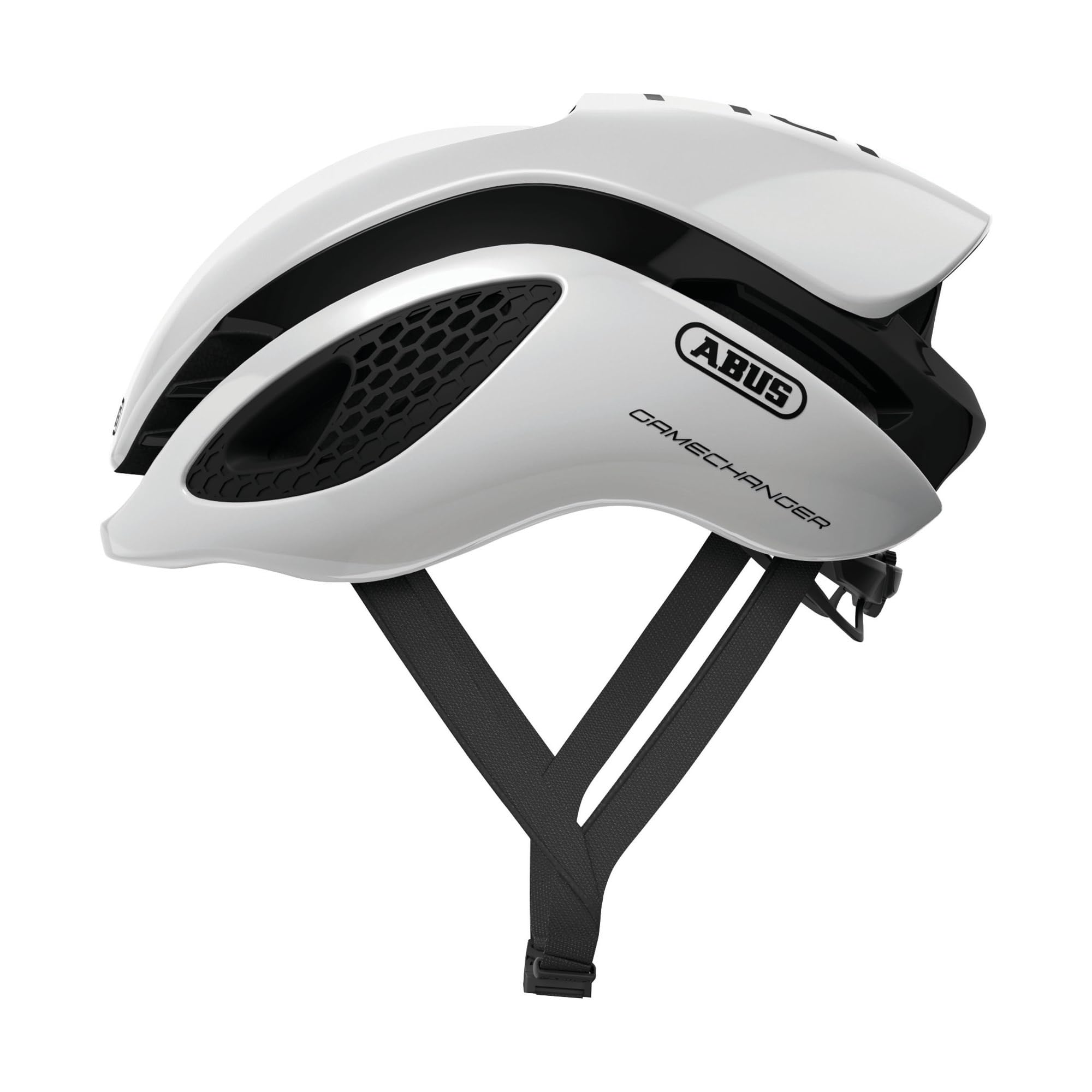 ABUS Unisex Fahrradhelm, Weiß (Polar White), L (59-62 cm) & Unisex – Erwachsene Helmtasche Helm Zubehör, Velvet Black, Universal
