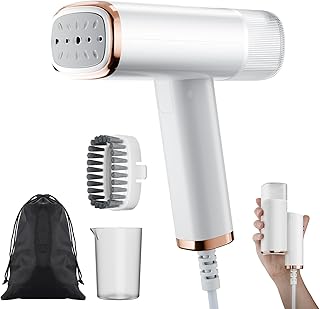 Dampfglätter Steamer Dampfbügler Faltbar - 1200 W, Kompakt und Faltbar, 120ml Wassertank konstante Dampfleistung 24 g/min, Bügeleisen Dampfbürste Faltenentferner, für Zuhause, Büro, Reisen