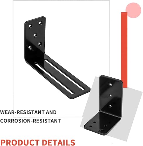 Miniatura 4 de Soportes de barricada ajustables para puerta, 2 soportes de seguridad de puerta, soporte de barra abierta para puerta de seguridad, soporte en U