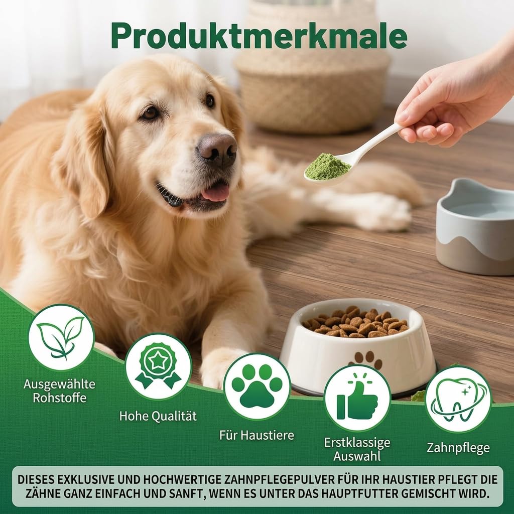 Mydelia Hundezahn-Pulver Mydelia Dental Pulver Fuer Hunde Zahnreinigung Zahnstein Natuerlich