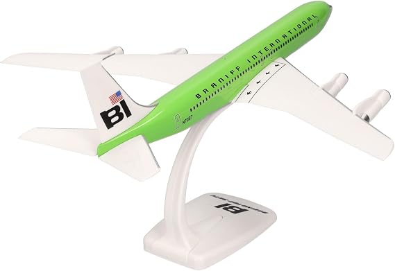 Herpa SnapFit Model Airplane Boeing 707-300 Braniff