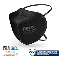 Vista 3 de AccuMed BNX N95 Máscara Negra FABRICADA EN EE.UU. Respirador de Partículas Máscara Facial Protectora