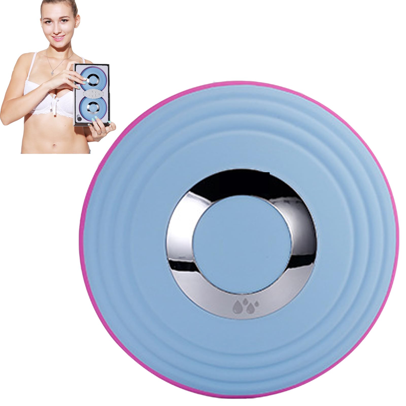 Appareil Chauffant pour l'augmentation Mammaire, Appareil Électrique De Beauté des Seins avec Compresse Chaude, 3 Réglages De Vitesse, Dissimulation Portable, Thérapie par Lumière Rouge