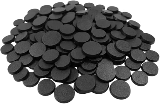 60pcs Round Plastic Model Bases 32mm or 1.3inch for Gaming Miniatures or Wargames Table Games DND Bases Game60PCS Black