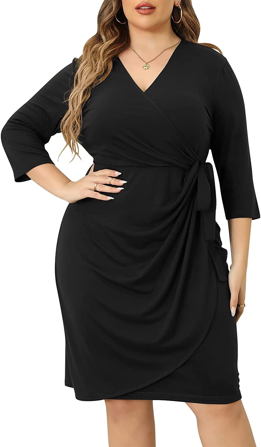 tashvika's women's plus size wrap v-neck skater dress reviews Buy TASHVIKA'S Women Wrap Midi Dress | Stylish V-Neck Ruffle Dress for Women | Elegant, Casual, Office Wear | Flowy Knee Length Dress for Girls & Women